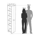 Dulap multifunctional, Hanah Home, LIB3-W, 36.5x180x34 cm, PAL, Alb