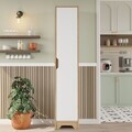 Dulap multifunctional, Hanah Home, LIB3-SW, 36.5x180x34 cm, PAL, Stejar / Alb