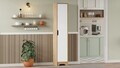 Dulap multifunctional, Hanah Home, LIB3-SW, 36.5x180x34 cm, PAL, Stejar / Alb