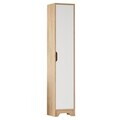 Dulap multifunctional, Hanah Home, LIB3-SW, 36.5x180x34 cm, PAL, Stejar / Alb