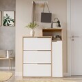 Pantofar, Hanah Home, Ico3-Sw, 108x130.6x30 cm, PAL, Stejar / Alb