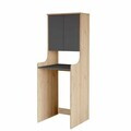 Dulap masina de spalat, Hanah Home, Val2-Sa, 64.8x181x33.8 cm, PAL, Natural / Antracit