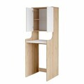 Dulap masina de spalat, Hanah Home, Val2-Sw, 64.8x181x33.8 cm, PAL, Natural/Alb