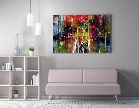 Tablou decorativ, WY337 (70 x 100), Bumbac/Poliester, Canvas imprimat, Multicolor