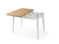 Masa extensibila, Hanah Home, Dolunay, 100x75x60 cm, PAL, Stejar / Alb