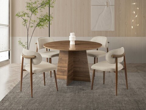 Masa, Hanah Home, Loop, 140x75x80 cm, PAL, Maro