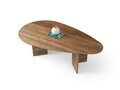 Masuta de cafea, Hanah Home, Flap, 139.5x42x79.5 cm, PAL, Maro