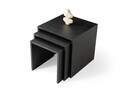 Set masute 3 piese, Hanah Home, Flex, PAL, Negru