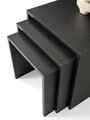 Set masute 3 piese, Hanah Home, Flex, PAL, Negru