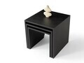 Set masute 3 piese, Hanah Home, Flex, PAL, Negru