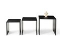 Set masute 3 piese, Hanah Home, Flex, PAL, Negru
