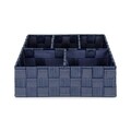 Organizator dulap cu 5 compartimente, Compactor, Toronto, 32 x 25 x 8 cm, textil, albastru/gri