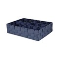 Organizator dulap cu 5 compartimente, Compactor, Toronto, 32 x 25 x 8 cm, textil, albastru/gri