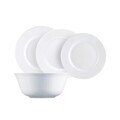 Serviciu de masa 19 piese, Luminarc, Everyday, opal, alb