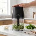 Tocator electric Blaumann, Black Silver, 0.5L, 250W, inox/plastic, negru/transparent