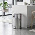 Cos de gunoi cu pedala Blaumann, Accessories, 20L, 29.2x44 cm, inox/plastic, argintiu