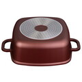 Tava roaster Blaumann, Cera Stone, 28 cm, 6.5L, aluminiu, rosu caramiziu