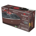 Tava cu capac cu invelis ceramic Blaumann, Cera Stone, 32x21x10.6 cm, 6L, aluminiu turnat, rosu caramiziu