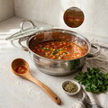 Oala cu capac Blaumann, Gourmet, BL-1002W, 22 cm, 2.75L, inox, argintiu