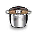 Cratita cu capac Blaumann, Gourmet, BL-1007A, 18 cm, 3.2L, inox, argintiu