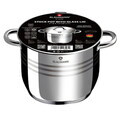 Cratita cu capac Blaumann, Gourmet, BL-1007W, 18 cm, 3.2L, inox, argintiu
