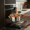 Oala cu capac Blaumann, Gourmet, 22 cm, 5.8L, inox, argintiu