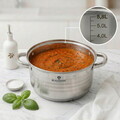 Oala cu capac Blaumann, Gourmet, 22 cm, 5.8L, inox, argintiu