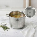 Oala cu capac Blaumann, Gourmet, BL-1010A, 24 cm, 7.7L, inox, argintiu