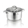 Oala cu capac Blaumann, Gourmet, BL-1010A, 24 cm, 7.7L, inox, argintiu