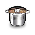 Oala cu capac Blaumann, Gourmet, BL-1010A, 24 cm, 7.7L, inox, argintiu