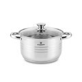 Oala cu capac Blaumann, Gourmet, BL-1020A, 20 cm, 3.8L, inox, argintiu