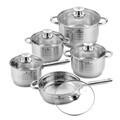 Set de gatit 12 piese, Blaumann, Gourmet Jumbo, inox, argintiu