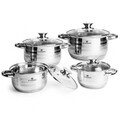 Set de gatit 8 piese, Blaumann, Gourmet, inox, argintiu