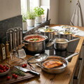 Set de gatit 17 piese, Blaumann, Gourmet, inox, argintiu