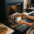 Oala cu capac Blaumann, Gourmet, 20 cm, 4.3L, inox, argintiu