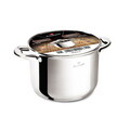 Oala cu capac Blaumann, Gourmet, 20 cm, 4.3L, inox, argintiu