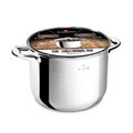Oala cu capac Blaumann, Gourmet, BL-3869, 24 cm, 7.7L, inox, argintiu