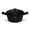 Oala cu capac Blaumann, Black Rose, 28 cm, 5.35L, aluminiu forjat, negru mat