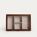 Cutie de bijuterii Liore, Homla, 29.8x18.8x6.8 cm, lemn/MDF/sticla, maro