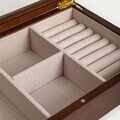 Cutie de bijuterii Liore, Homla, 29.8x18.8x6.8 cm, lemn/MDF/sticla, maro