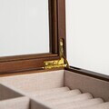 Cutie de bijuterii Liore, Homla, 29.8x18.8x6.8 cm, lemn/MDF/sticla, maro