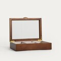 Cutie de bijuterii Liore, Homla, 24x16.5x6 cm, lemn/MDF/sticla, maro