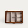 Cutie de bijuterii Liore, Homla, 24x16.5x6 cm, lemn/MDF/sticla, maro