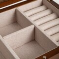 Cutie de bijuterii Liore, Homla, 24x16.5x6 cm, lemn/MDF/sticla, maro