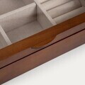 Cutie de bijuterii Liore, Homla, 24x16.5x6 cm, lemn/MDF/sticla, maro