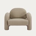 Fotoliu Sedia, Homla, 95x88x70 cm, MDF/metal/tesatura teddy boucle, bej