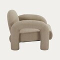 Fotoliu Sedia, Homla, 95x88x70 cm, MDF/metal/tesatura teddy boucle, bej