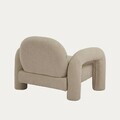 Fotoliu Sedia, Homla, 95x88x70 cm, MDF/metal/tesatura teddy boucle, bej
