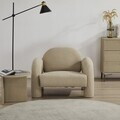 Fotoliu Sedia, Homla, 95x88x70 cm, MDF/metal/tesatura teddy boucle, bej