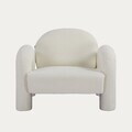 Fotoliu Sedia, Homla, 95x88x70 cm, MDF/metal/tesatura teddy boucle, ecru